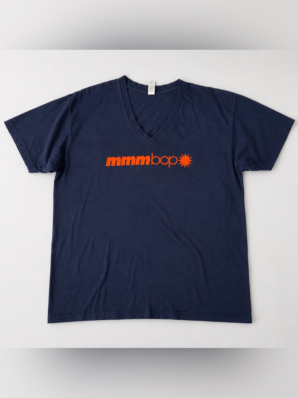 American Apparel Hanson "Mmmbop" indie graphic t-shirt in a deep blue S XL